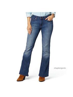Mid Rise True Boot Jeans Stretch Denim Boot Cut